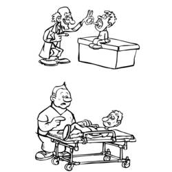 Dibujo para colorear: Enfermera (Carreras y Profesiones) #170432 - Dibujos para Colorear e Imprimir Gratis