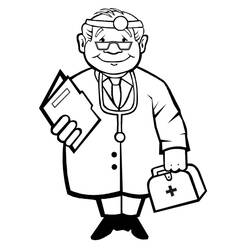 Dibujo para colorear: Enfermera (Carreras y Profesiones) #170433 - Dibujos para Colorear e Imprimir Gratis