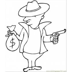 Dibujo para colorear: Gángster (Carreras y Profesiones) #149877 - Dibujos para Colorear e Imprimir Gratis
