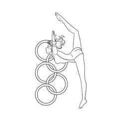 Dibujo para colorear: Gimnasia (Carreras y Profesiones) #192302 - Dibujos para Colorear e Imprimir Gratis