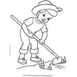 Dibujos para colorear: Granjero - Dibujos para Colorear e Imprimir Gratis