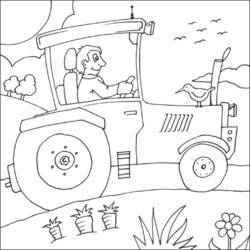 Dibujo para colorear: Granjero (Carreras y Profesiones) #96165 - Dibujos para Colorear e Imprimir Gratis