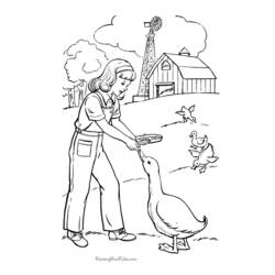 Dibujo para colorear: Granjero (Carreras y Profesiones) #96187 - Dibujos para Colorear e Imprimir Gratis