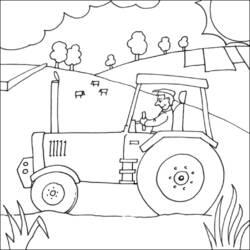 Dibujo para colorear: Granjero (Carreras y Profesiones) #96244 - Dibujos para Colorear e Imprimir Gratis