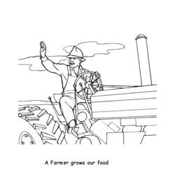 Dibujo para colorear: Granjero (Carreras y Profesiones) #96269 - Dibujos para Colorear e Imprimir Gratis