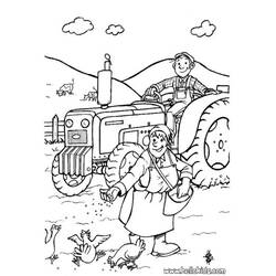 Dibujo para colorear: Granjero (Carreras y Profesiones) #96335 - Dibujos para Colorear e Imprimir Gratis