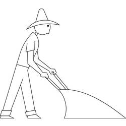 Dibujo para colorear: Granjero (Carreras y Profesiones) #96364 - Dibujos para Colorear e Imprimir Gratis