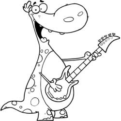 Dibujo para colorear: Guitarrista (Carreras y Profesiones) #98106 - Dibujos para Colorear e Imprimir Gratis