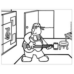 Dibujo para colorear: Guitarrista (Carreras y Profesiones) #98108 - Dibujos para Colorear e Imprimir Gratis