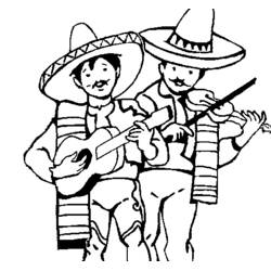 Dibujo para colorear: Guitarrista (Carreras y Profesiones) #98127 - Dibujos para Colorear e Imprimir Gratis