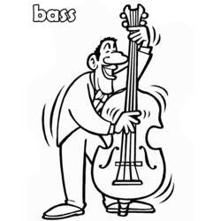 Dibujo para colorear: Guitarrista (Carreras y Profesiones) #98169 - Dibujos para Colorear e Imprimir Gratis