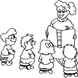 Dibujo para colorear: Maestro (Carreras y Profesiones) #94213 - Dibujos para Colorear e Imprimir Gratis