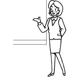 Dibujo para colorear: Maestro (Carreras y Profesiones) #94214 - Dibujos para Colorear e Imprimir Gratis