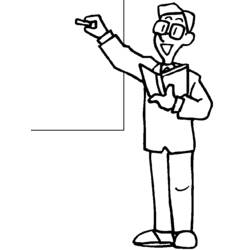 Dibujo para colorear: Maestro (Carreras y Profesiones) #94216 - Dibujos para Colorear e Imprimir Gratis