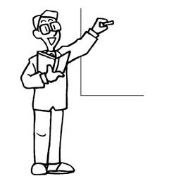 Dibujo para colorear: Maestro (Carreras y Profesiones) #94217 - Dibujos para Colorear e Imprimir Gratis
