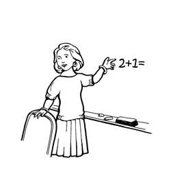 Dibujo para colorear: Maestro (Carreras y Profesiones) #94223 - Dibujos para Colorear e Imprimir Gratis