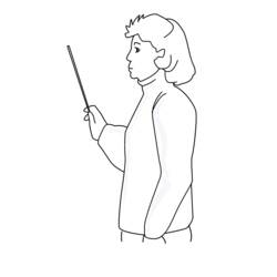 Dibujo para colorear: Maestro (Carreras y Profesiones) #94236 - Dibujos para Colorear e Imprimir Gratis