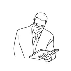 Dibujo para colorear: Maestro (Carreras y Profesiones) #94240 - Dibujos para Colorear e Imprimir Gratis