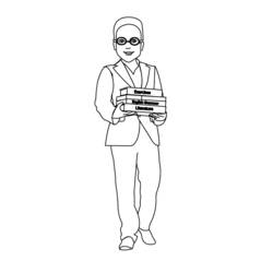 Dibujo para colorear: Maestro (Carreras y Profesiones) #94245 - Dibujos para Colorear e Imprimir Gratis