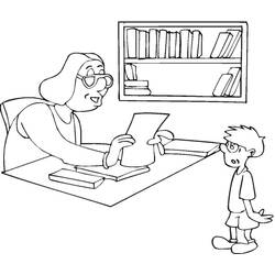 Dibujo para colorear: Maestro (Carreras y Profesiones) #94246 - Dibujos para Colorear e Imprimir Gratis