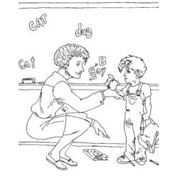 Dibujo para colorear: Maestro (Carreras y Profesiones) #94249 - Dibujos para Colorear e Imprimir Gratis