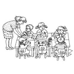 Dibujo para colorear: Maestro (Carreras y Profesiones) #94251 - Dibujos para Colorear e Imprimir Gratis