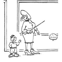 Dibujo para colorear: Maestro (Carreras y Profesiones) #94262 - Dibujos para Colorear e Imprimir Gratis