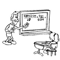 Dibujo para colorear: Maestro (Carreras y Profesiones) #94268 - Dibujos para Colorear e Imprimir Gratis
