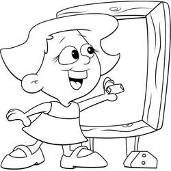 Dibujo para colorear: Maestro (Carreras y Profesiones) #94285 - Dibujos para Colorear e Imprimir Gratis