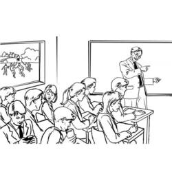 Dibujo para colorear: Maestro (Carreras y Profesiones) #94306 - Dibujos para Colorear e Imprimir Gratis