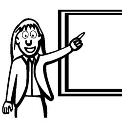 Dibujo para colorear: Maestro (Carreras y Profesiones) #94331 - Dibujos para Colorear e Imprimir Gratis