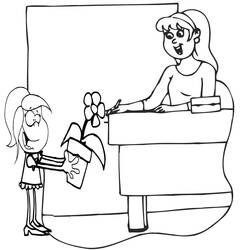 Dibujo para colorear: Maestro (Carreras y Profesiones) #94334 - Dibujos para Colorear e Imprimir Gratis