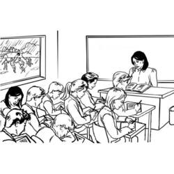 Dibujo para colorear: Maestro (Carreras y Profesiones) #94337 - Dibujos para Colorear e Imprimir Gratis