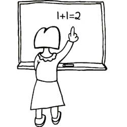 Dibujo para colorear: Maestro (Carreras y Profesiones) #94366 - Dibujos para Colorear e Imprimir Gratis