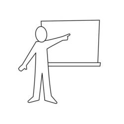 Dibujo para colorear: Maestro (Carreras y Profesiones) #94378 - Dibujos para Colorear e Imprimir Gratis