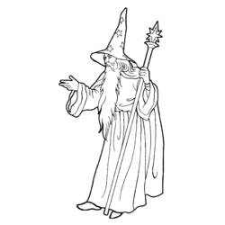 Dibujo para colorear: Mago (Carreras y Profesiones) #100692 - Dibujos para Colorear e Imprimir Gratis