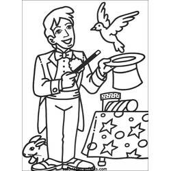 Dibujo para colorear: Mago (Carreras y Profesiones) #100698 - Dibujos para Colorear e Imprimir Gratis