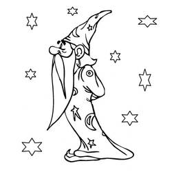 Dibujo para colorear: Mago (Carreras y Profesiones) #100703 - Dibujos para Colorear e Imprimir Gratis