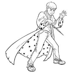 Dibujo para colorear: Mago (Carreras y Profesiones) #100704 - Dibujos para Colorear e Imprimir Gratis