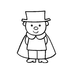 Dibujo para colorear: Mago (Carreras y Profesiones) #100706 - Dibujos para Colorear e Imprimir Gratis
