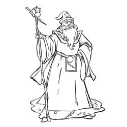 Dibujo para colorear: Mago (Carreras y Profesiones) #100709 - Dibujos para Colorear e Imprimir Gratis