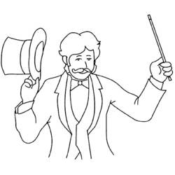 Dibujo para colorear: Mago (Carreras y Profesiones) #100715 - Dibujos para Colorear e Imprimir Gratis