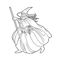 Dibujo para colorear: Mago (Carreras y Profesiones) #100720 - Dibujos para Colorear e Imprimir Gratis