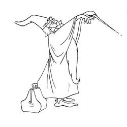 Dibujo para colorear: Mago (Carreras y Profesiones) #100829 - Dibujos para Colorear e Imprimir Gratis