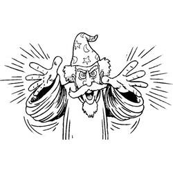 Dibujo para colorear: Mago (Carreras y Profesiones) #100830 - Dibujos para Colorear e Imprimir Gratis