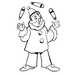Dibujo para colorear: Malabarista (Carreras y Profesiones) #99230 - Dibujos para Colorear e Imprimir Gratis