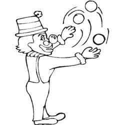 Dibujo para colorear: Malabarista (Carreras y Profesiones) #99231 - Dibujos para Colorear e Imprimir Gratis
