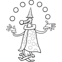 Dibujo para colorear: Malabarista (Carreras y Profesiones) #99252 - Dibujos para Colorear e Imprimir Gratis