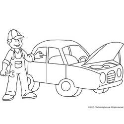 Dibujo para colorear: Mecánico (Carreras y Profesiones) #101766 - Dibujos para Colorear e Imprimir Gratis