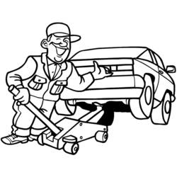 Dibujos para colorear: Mecánico - Dibujos para Colorear e Imprimir Gratis